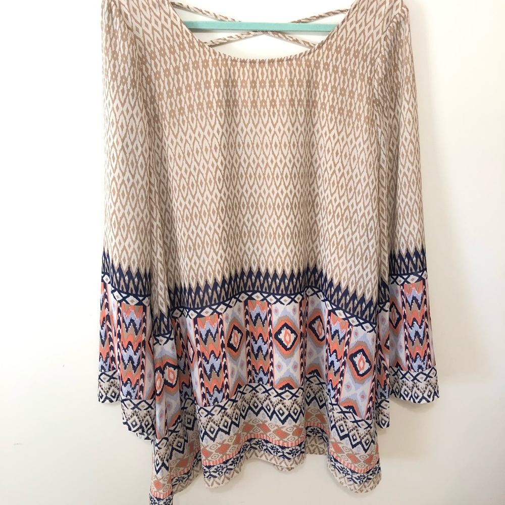 NWT Blu Pepper Flowy Boho Dress Size Large